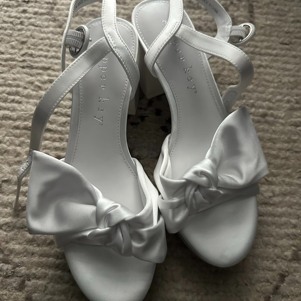 Brand New - Copper Key White Heels